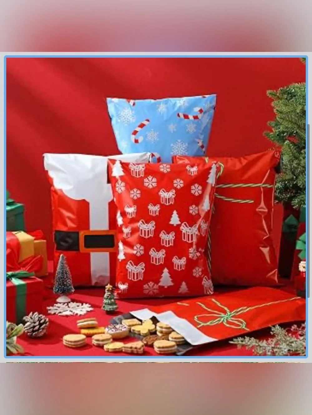 20PC 10”x13” Poly Mailers - Christmas Assorted